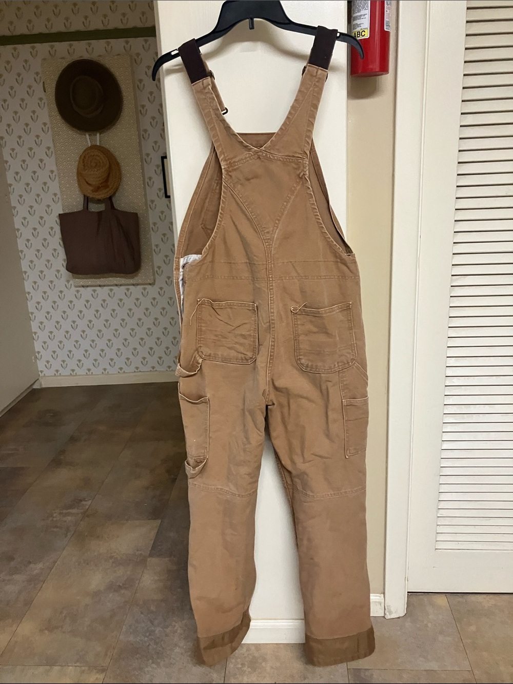 Carhartt Tan Duck Bib Overalls - Women's Work Jumpsuit - Picture 2 of 9